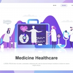 Medicine and Healthcare Flat Concept