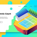 Tennis Court - Banner & Landing Page