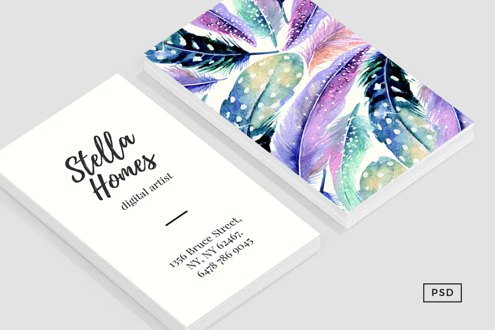 Wild Feathers Business Card Template