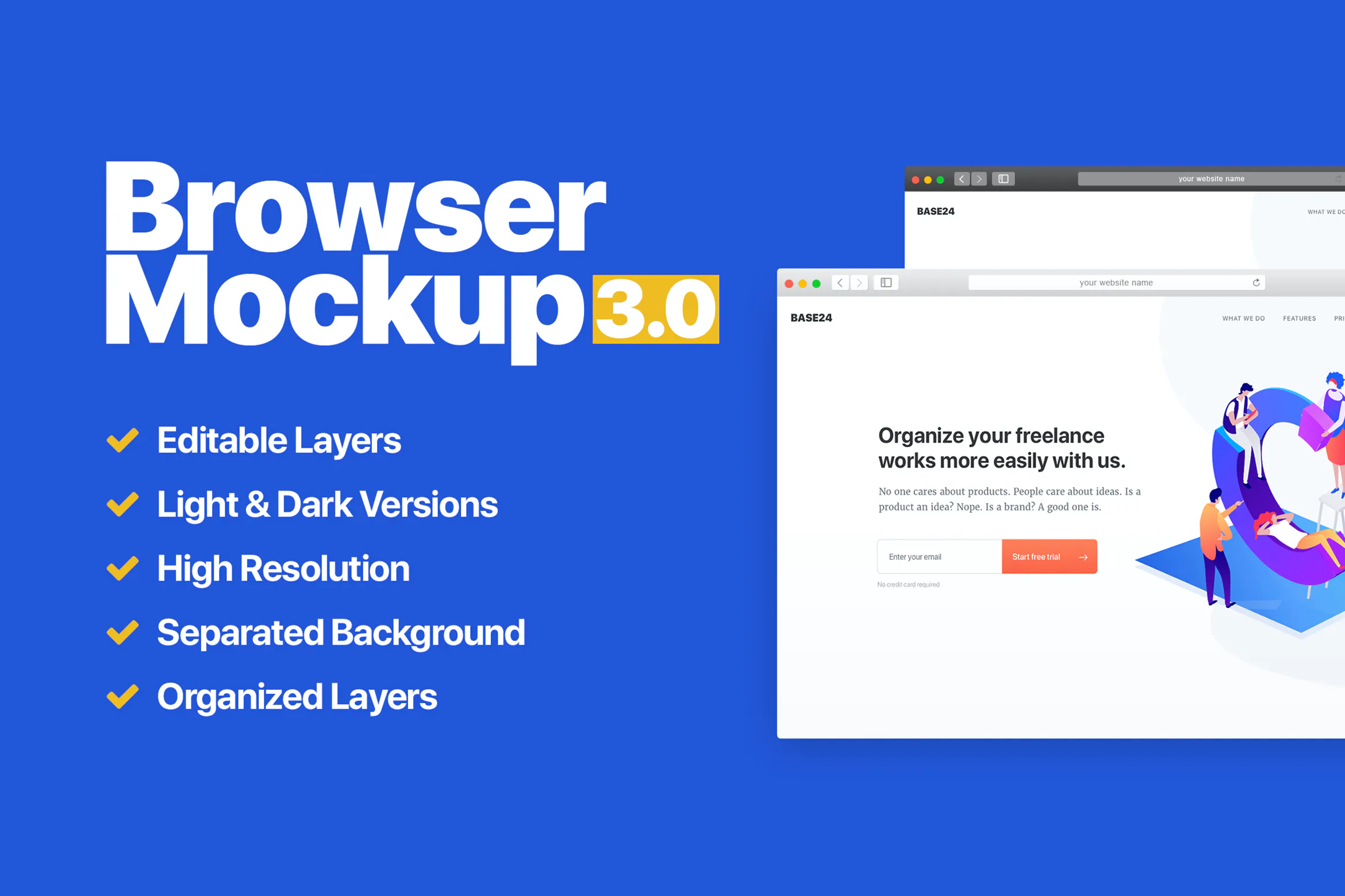 Website Browser Mockup 3.0