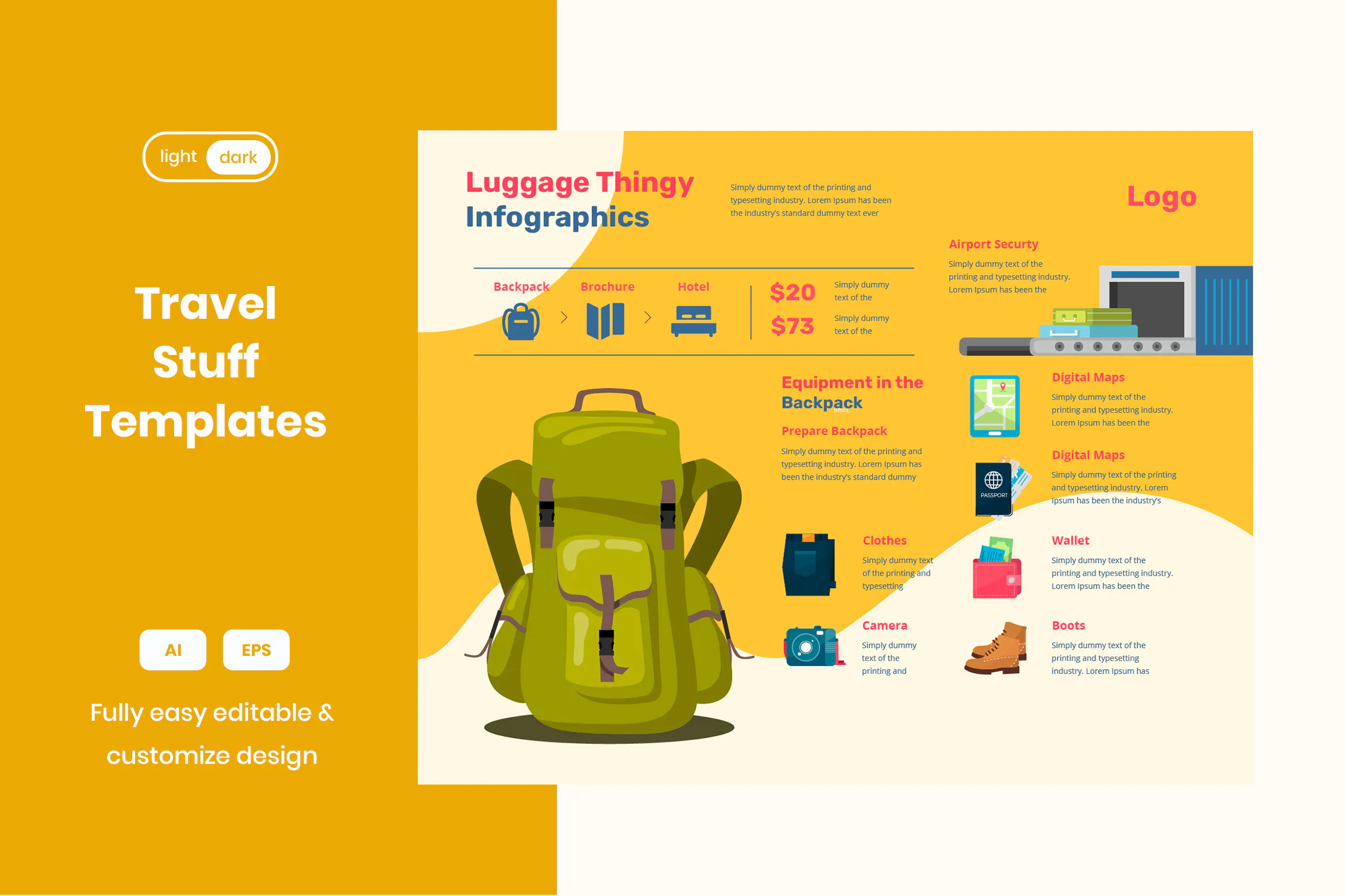 Travel Equipment Infographic