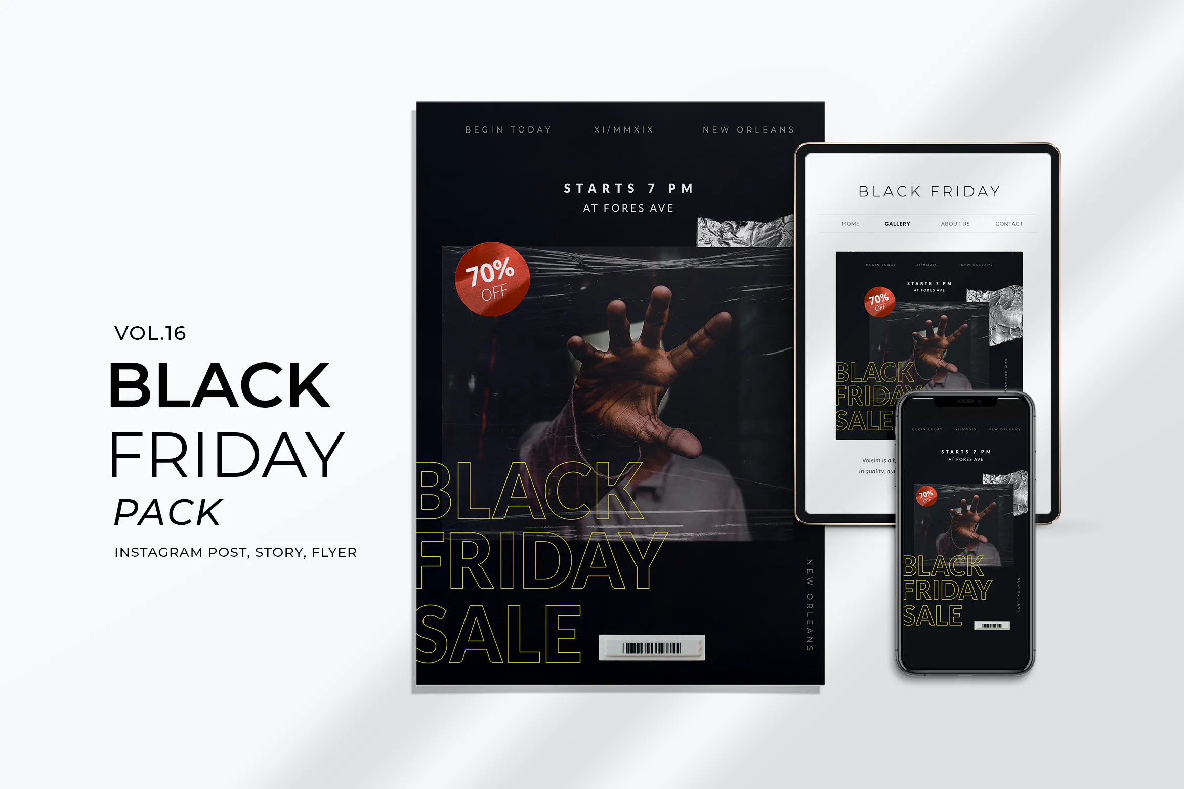 Black Friday Plastic Flyer and Instagram Vol. 16