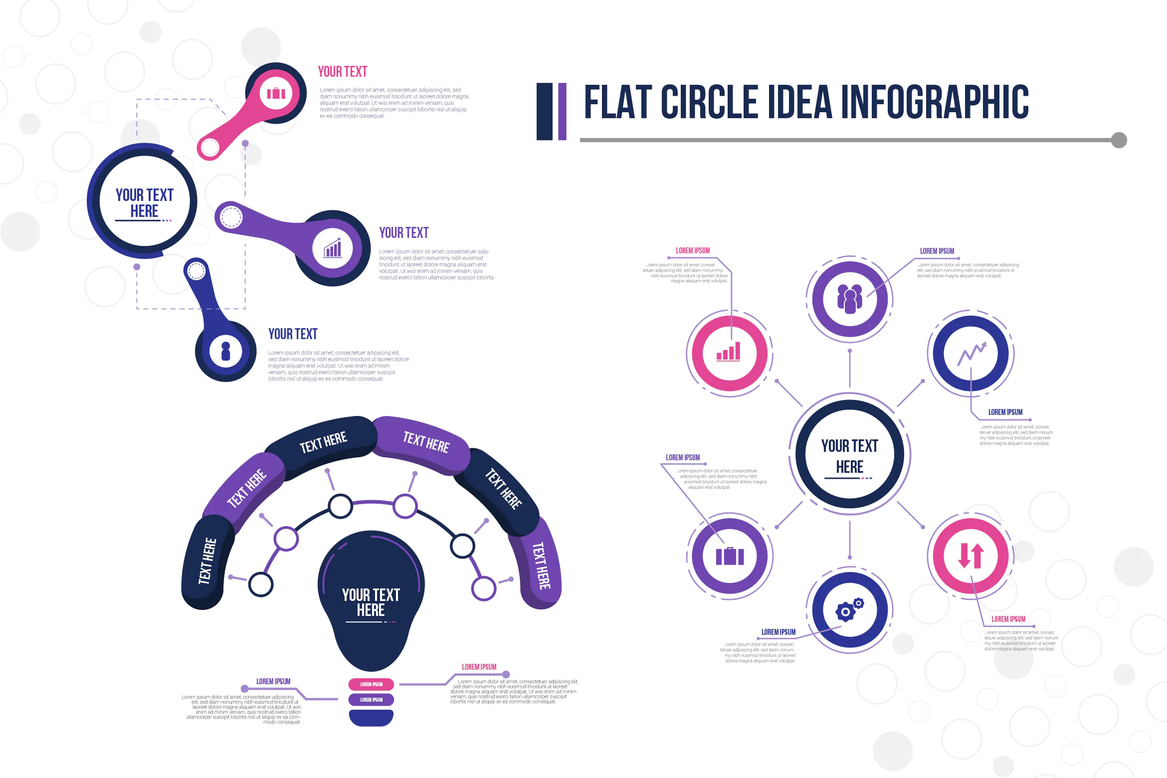 Flat Circle Idea Infographic
