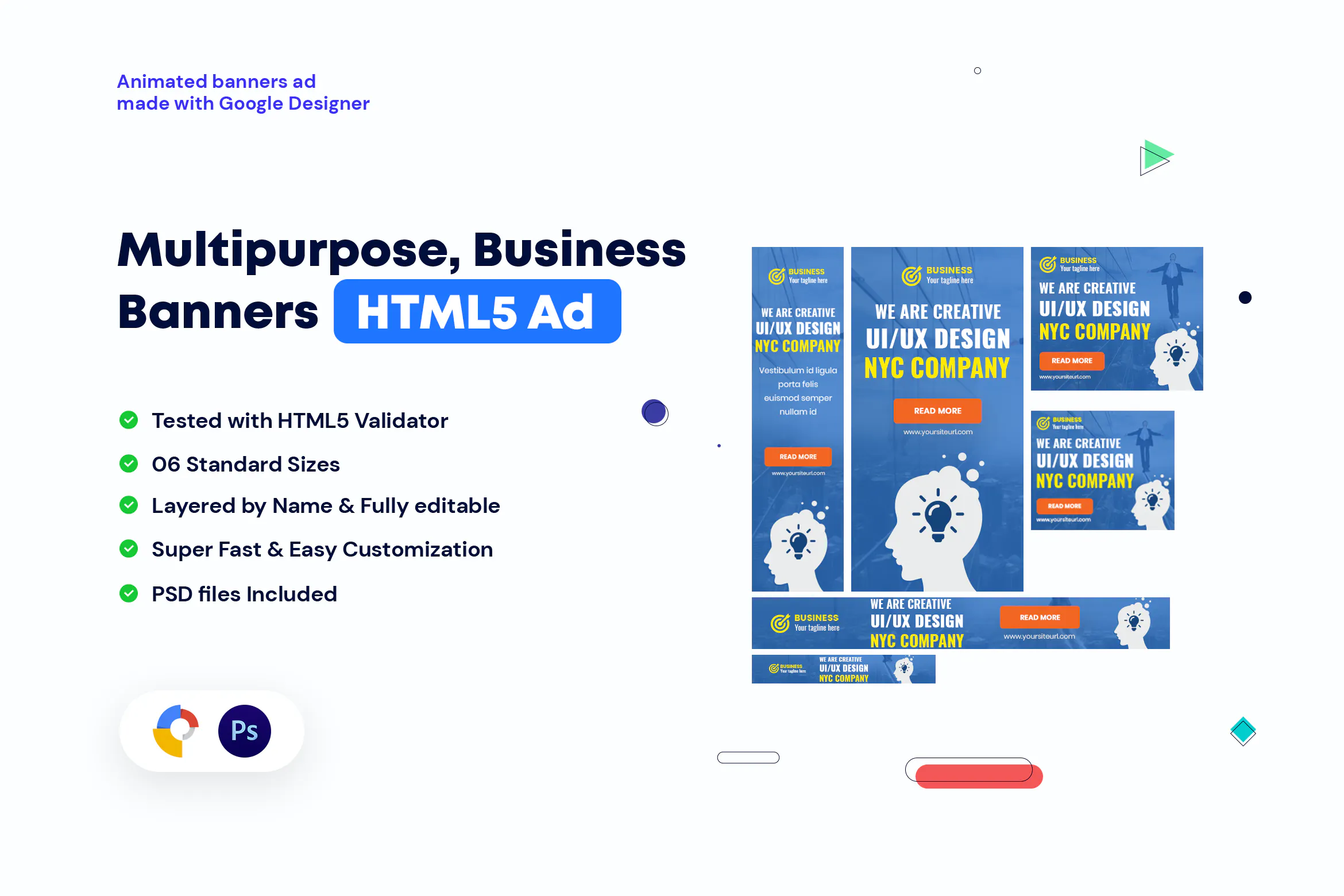 Multipurpose, Business Banners HTML5 Ad