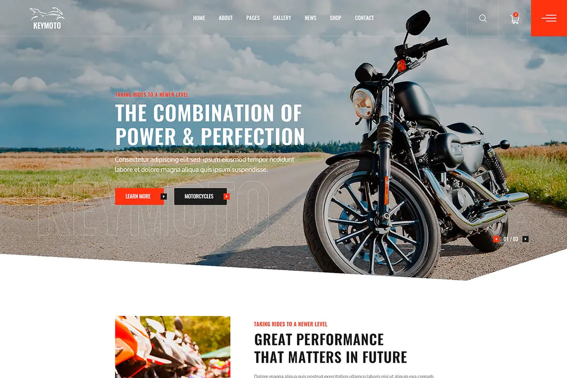 Keymoto - Motorcycle HTML Template