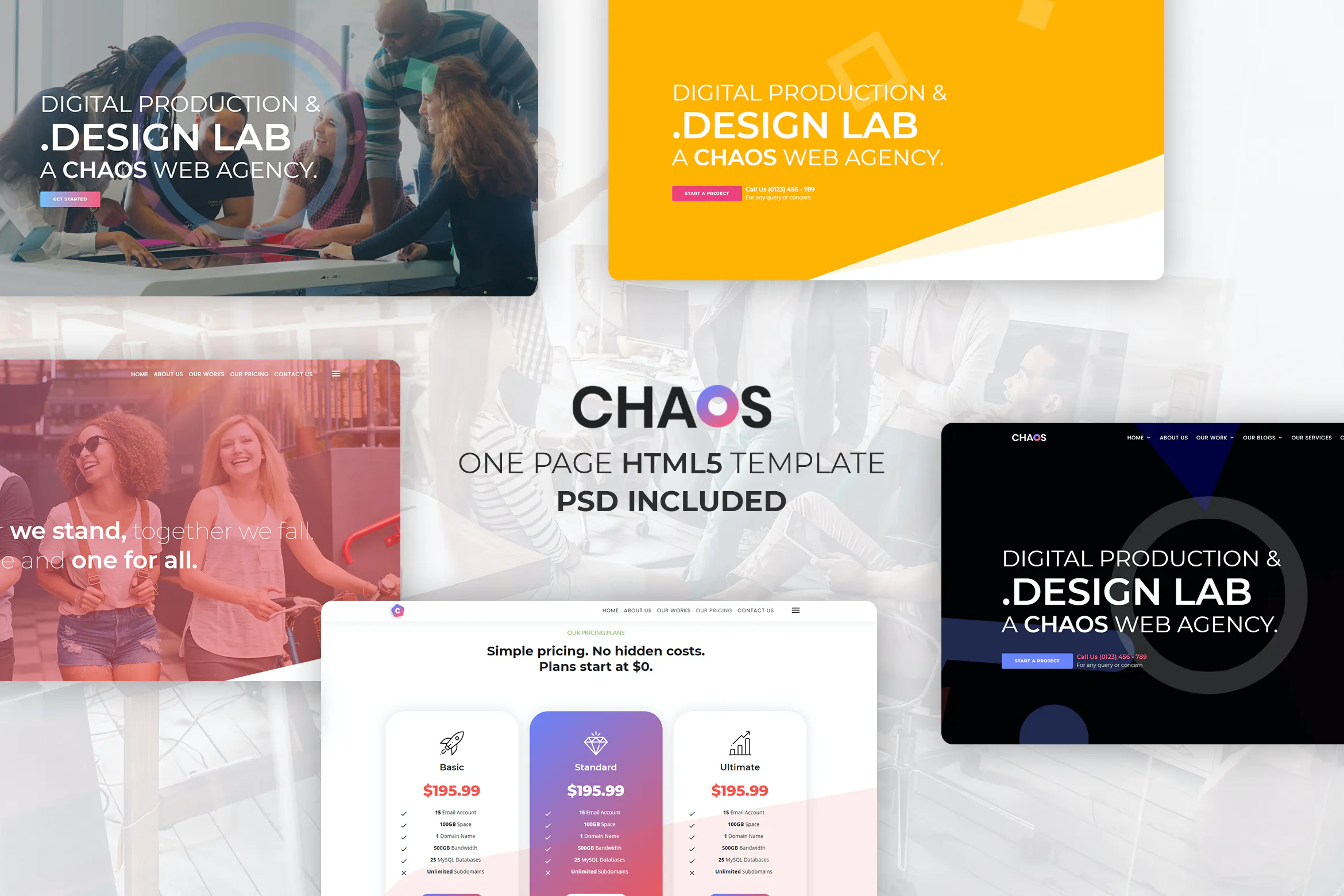 Chaos - Creative Parallax One Page HTML5 Template