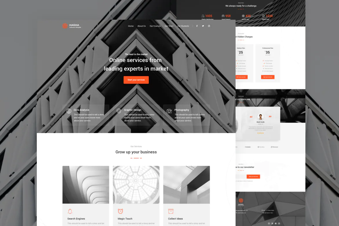 Magma - Business Landing Page Template