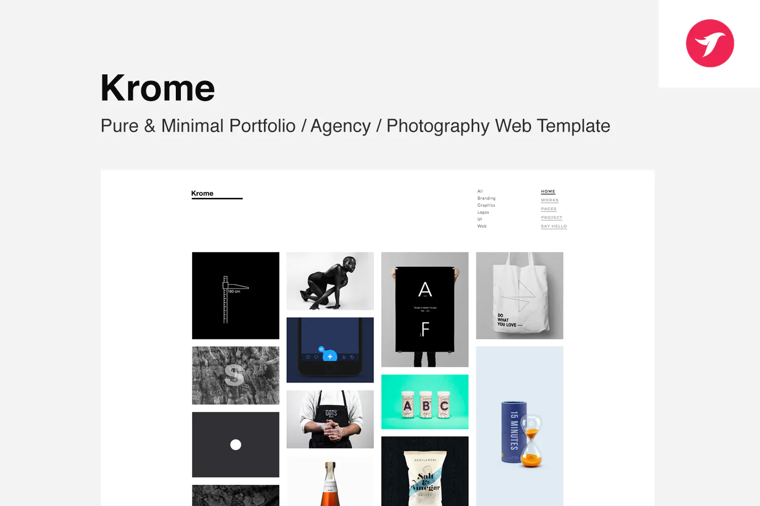 Krome - Pure & Minimal Portfolio / Agency Template