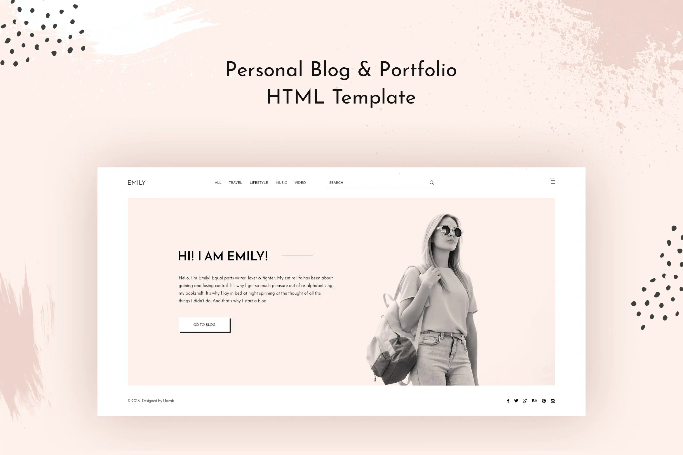 Emily — Personal Blog HTML Template