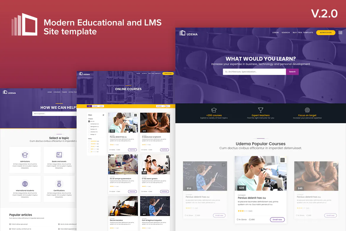 Udema - Modern Educational Site Template