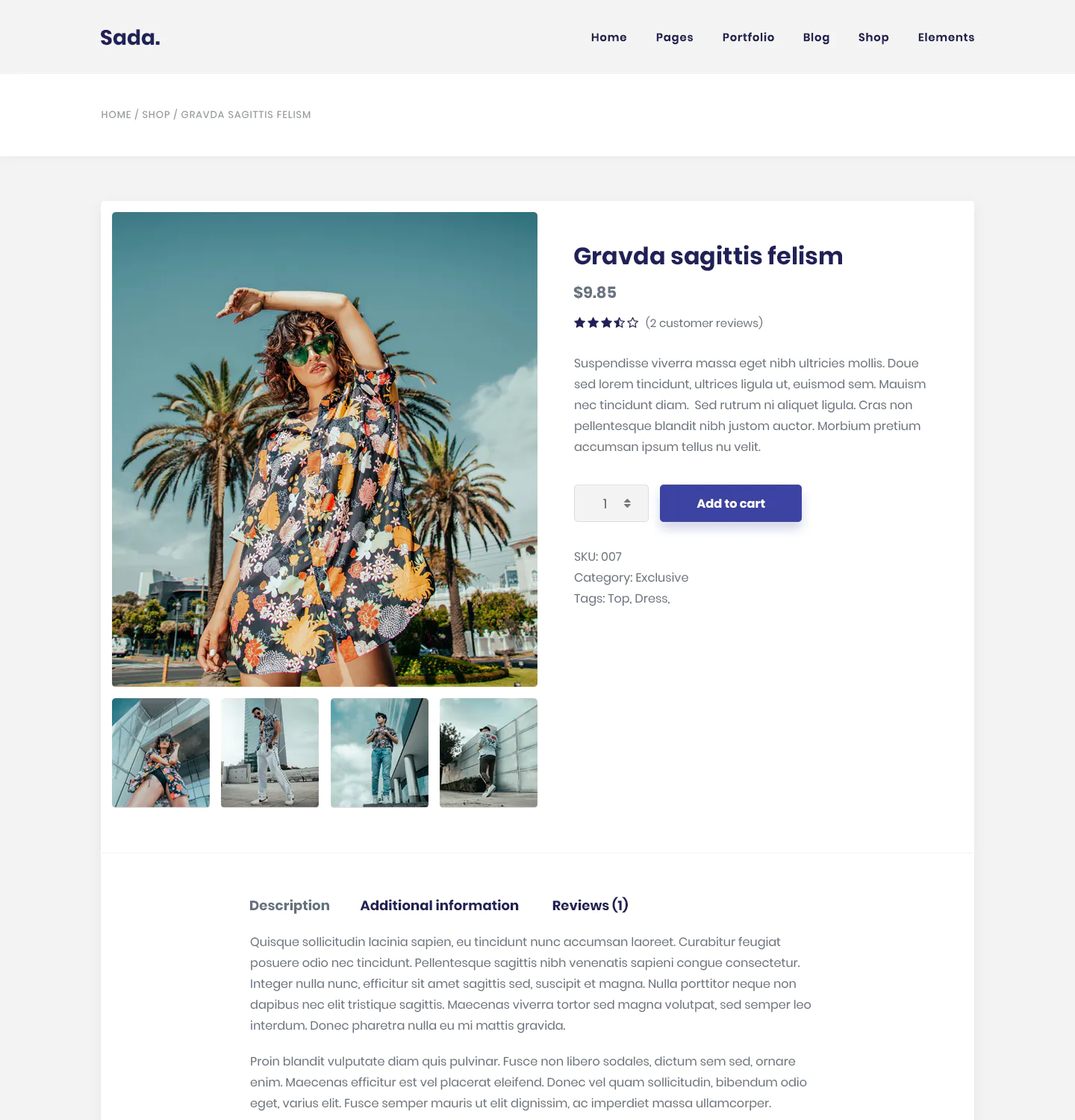 Sada - A WordPress Theme For Blog & Shop