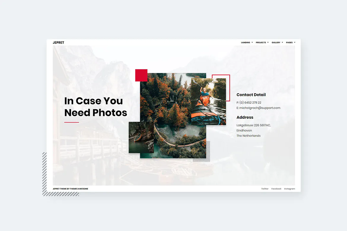 Modern Photography WordPress Theme - Jepret