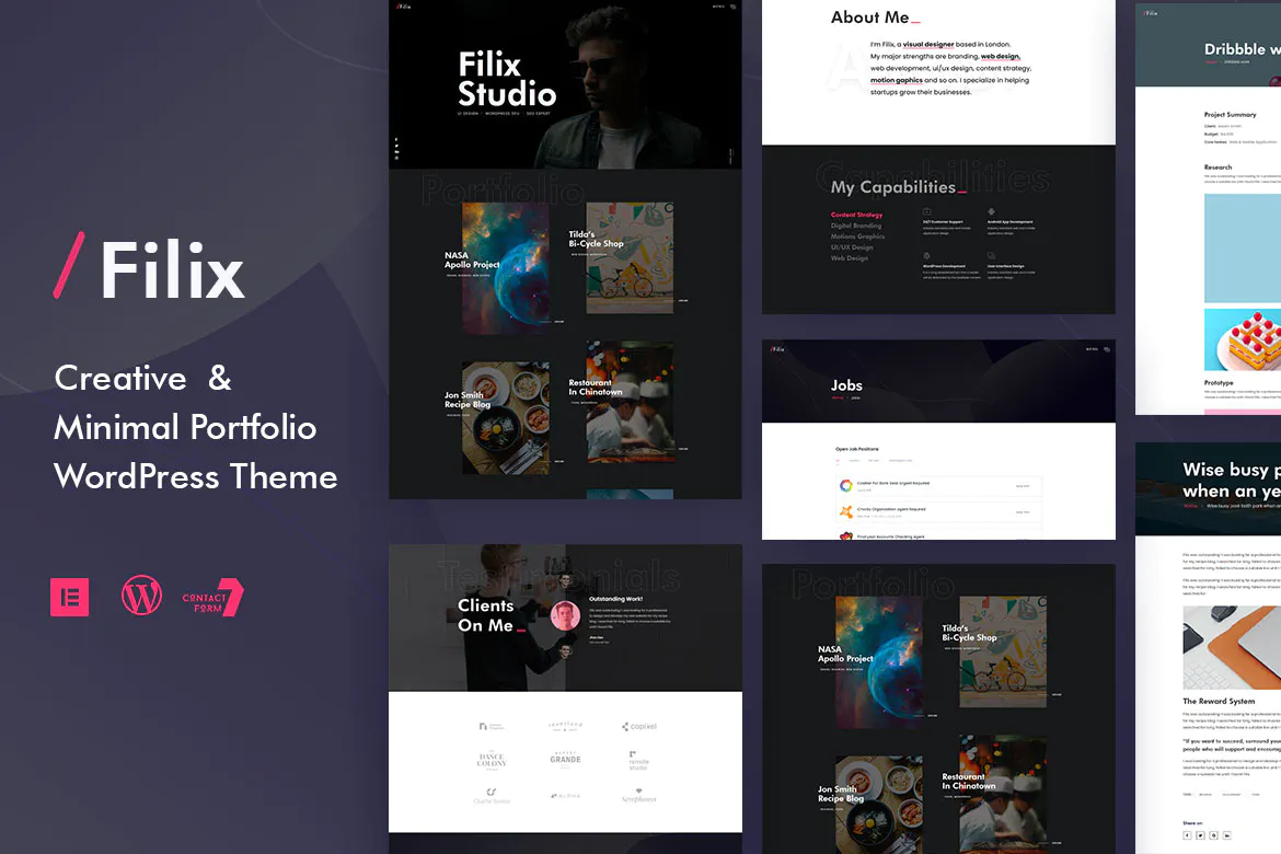 Filix - Creative Minimal Portfolio WordPress Theme
