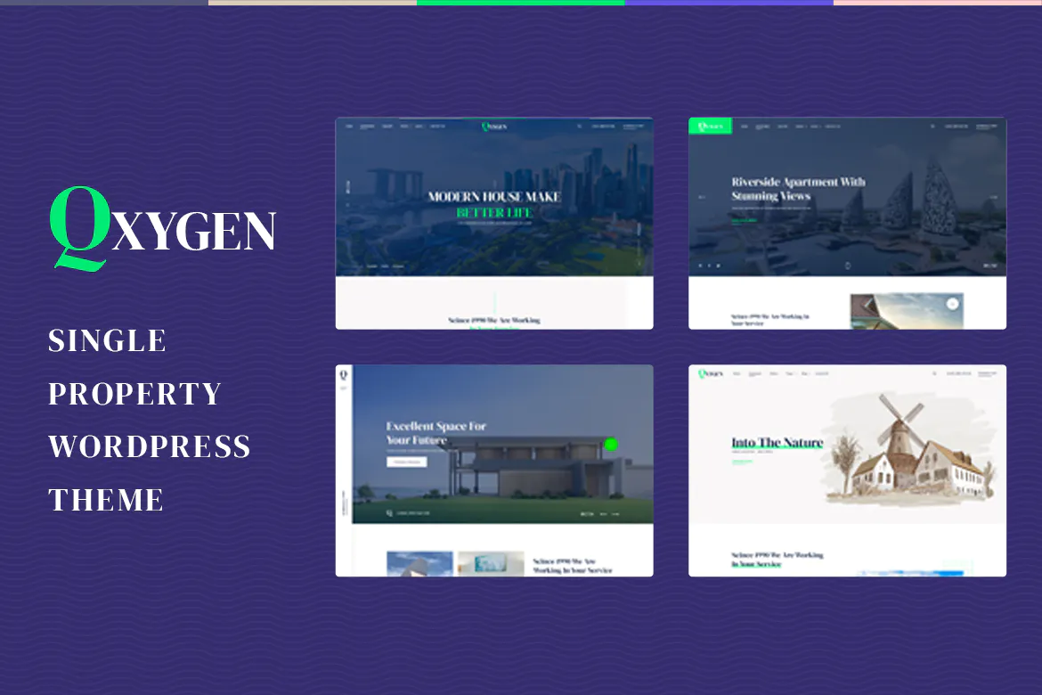 Qxygen - Single Property WordPress Theme