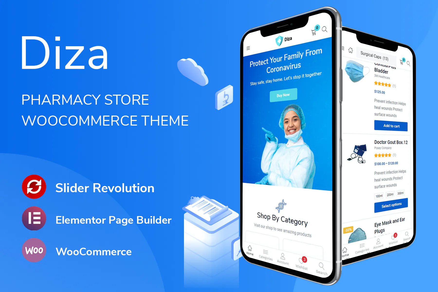 Diza - Pharmacy Store Elementor WooCommerce Theme