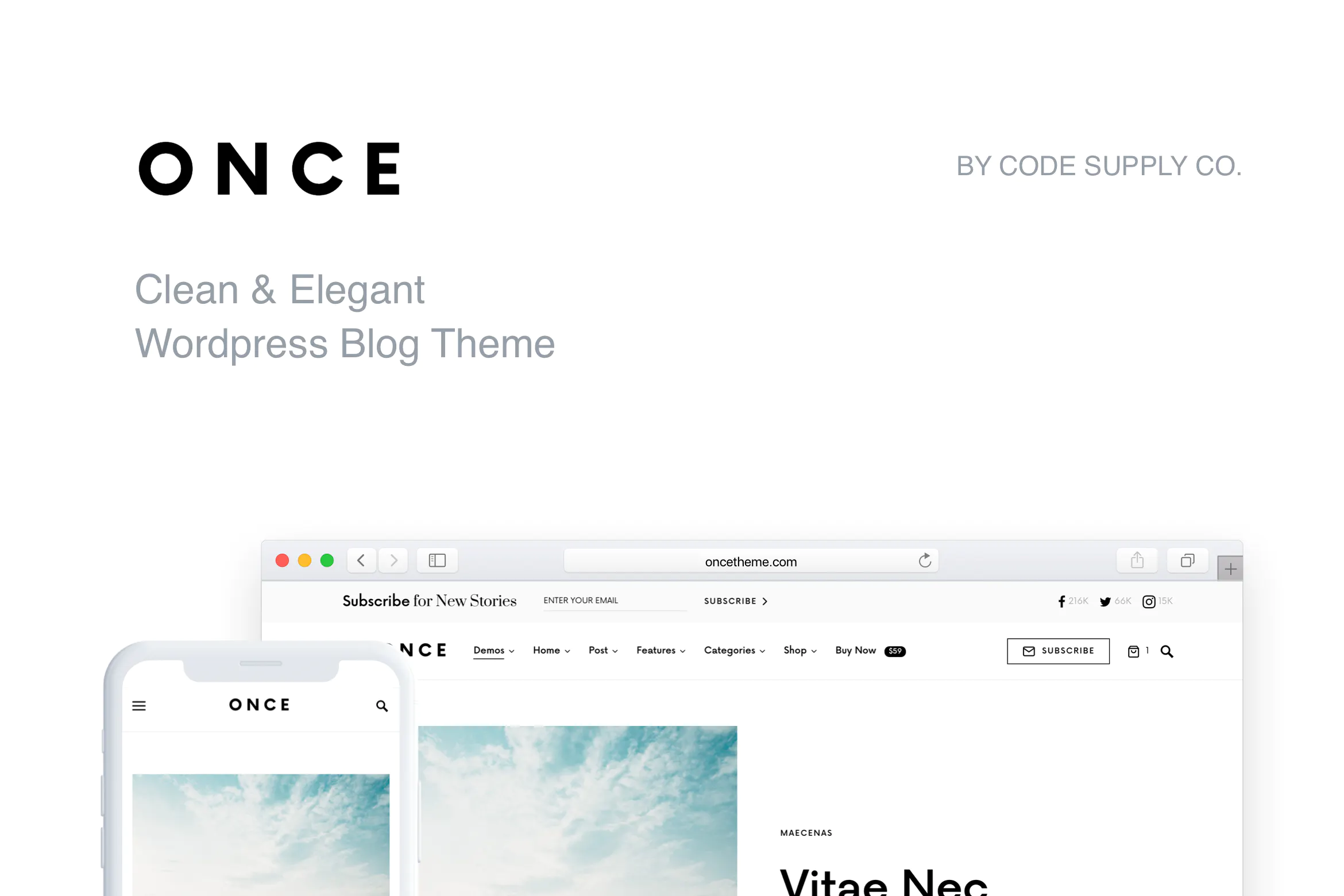 Once - Clean & Elegant WordPress Blog Theme