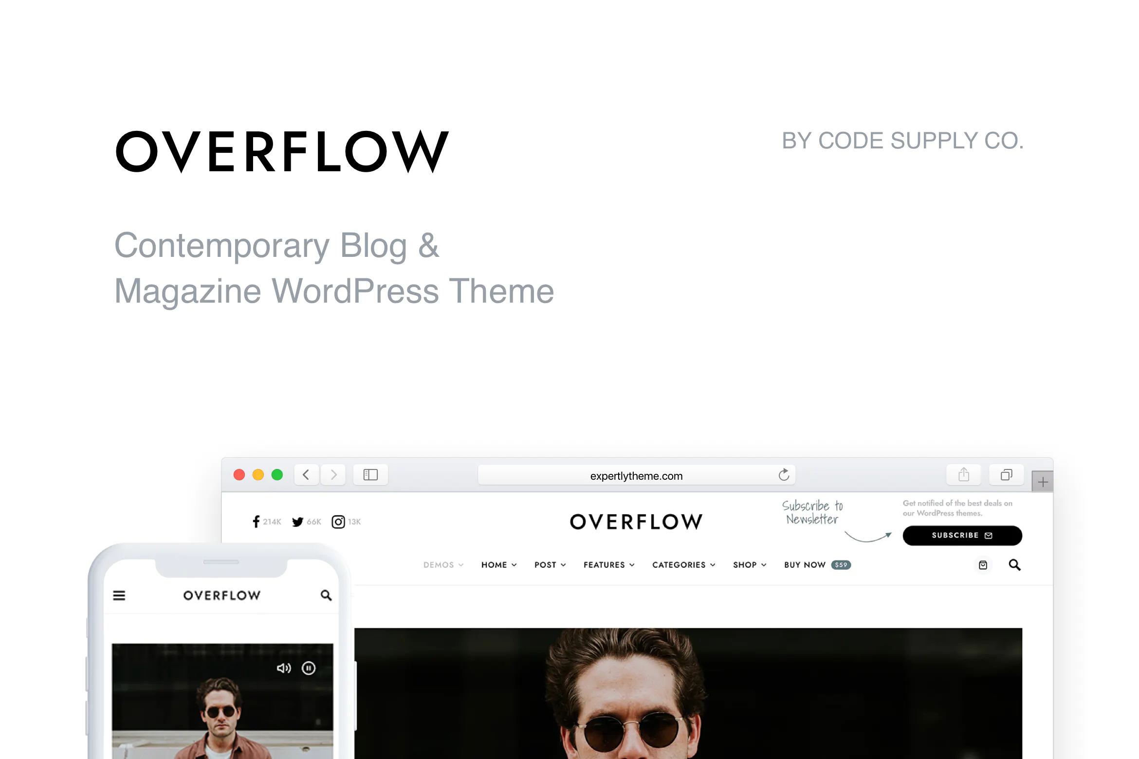 Overflow - Modern Blog & Magazine WordPress Theme